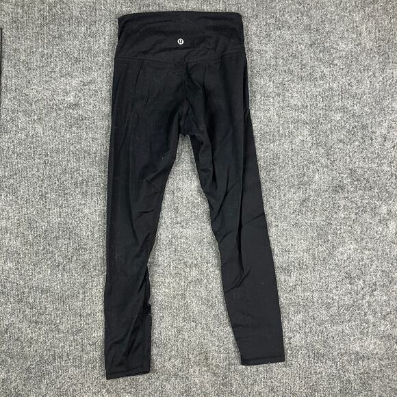 Black Leggings Womens M High Waist Stretch Athletic Yoga Compression Slim Fit - Picture 6 of 9